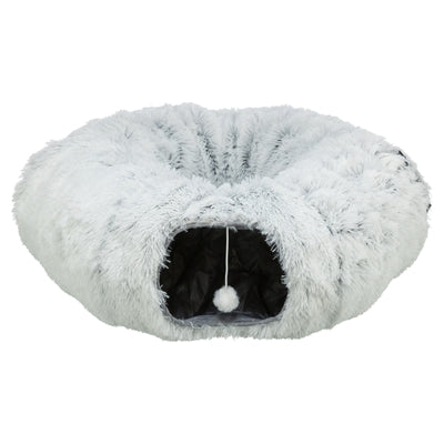 Trixie Harvey peluche tunnel de jeu beignet blanc gris