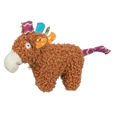 Peluche cheval Trixie avec herbe à chat cataire marron