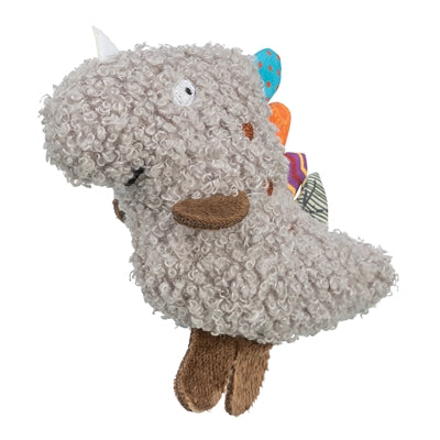 Trixie peluche dinosaure avec herbe à chat cataire gris