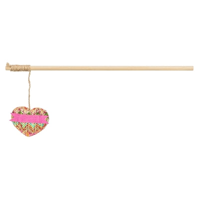 Trixie tige de chat peluche en bois coeur avec herbe à chat