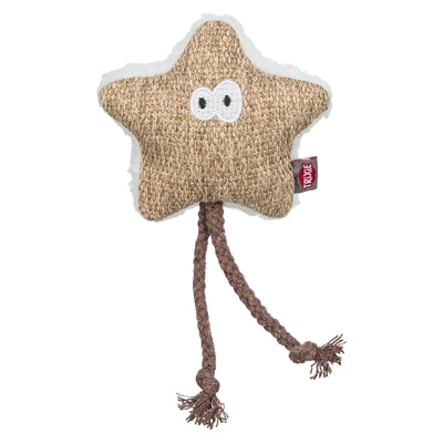 Peluche Trixie étoile en tissu avec herbe à chat herbe à chat blanc beige