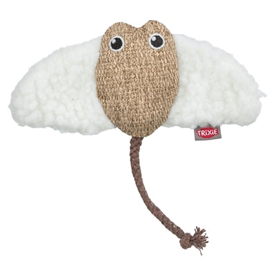 Trixie peluche en tissu galuchat avec herbe à chat herbe à chat blanc beige