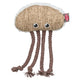 Tissu Trixie méduses en peluche avec herbe à chat beige blanc