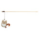 Trixie tige de chat en peluche en bois pour chat avec herbe à chat