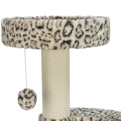 Trixie arbre à chat imprimé léopard léopard rond crème
