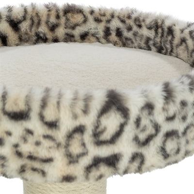 Trixie arbre à chat imprimé léopard léopard rond crème