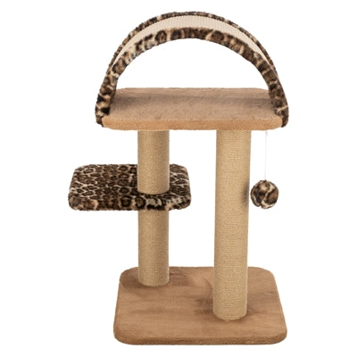 Trixie arbre à chat Couchette à imprimé léopard Leo avec nœud marron