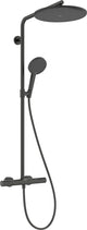 Hansgrohe Raindance Alive s Puro - Colonne de douche - Thermostat Ecostat - Taille 300 mm - 1 fonction jet - Chrome noir brossé