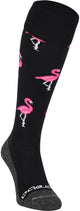 Brabo bc8460b chaussettes flamingo noir rose chaussettes de sport unisexes - noir rose