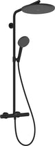 Hansgrohe Raindance Alive s Puro - Colonne de douche - Thermostat Ecostat - Taille 300 mm - 1 fonction jet - Noir mat