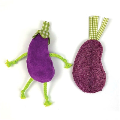 Aubergines tabby patch Happy Pet avec herbe à chat