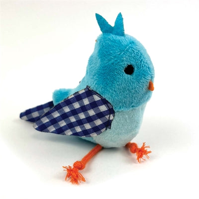 Happy pet tabby patch oiseau bleu