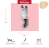 Happy pet tabby patch souris à cliquet et rouleau gris