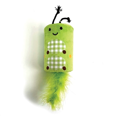 Happy pet tabby patch chenille cliquet et rouleau vert