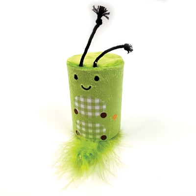 Happy pet tabby patch chenille cliquet et rouleau vert