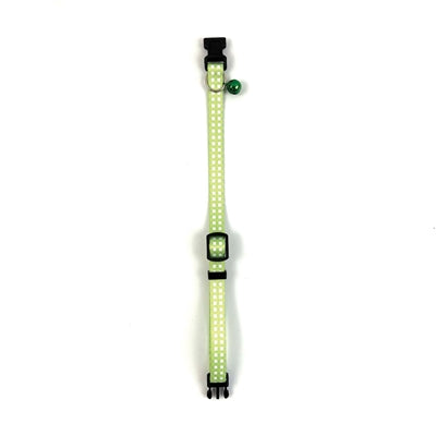 Happy pet tabby patch collier chat diamant vert