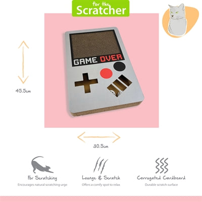 Happy pet tabby patch tapis à gratter gameboy carton