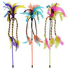 Tige pour chat Happy Pet Tabby Patch avec ruban et plumes assorties