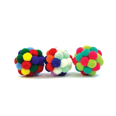 Boule à pompons Happy Pet Tabby Patch assortie