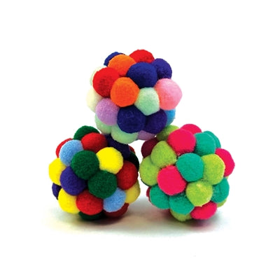 Boule à pompons Happy Pet Tabby Patch assortie