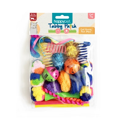 Jouets de pack de variations de patchs tabby Happy Pet