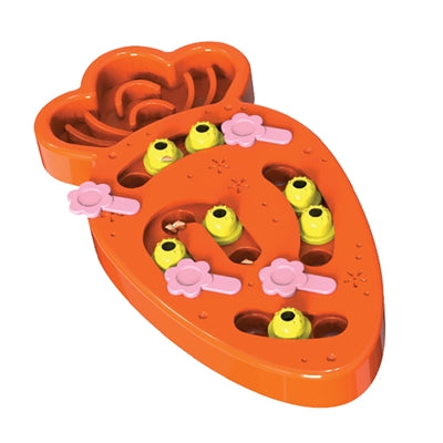 Jouet d'intelligence de puzzle de carotte de patch de tabby d'animal familier heureux