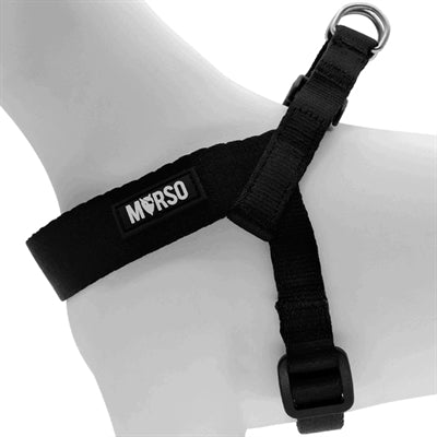 Morso mini harnais pour chien réglable recyclé noir