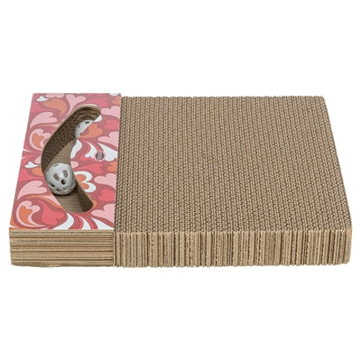 Trixie planche à gratter Valentine avec boules rectangulaire en carton rouge