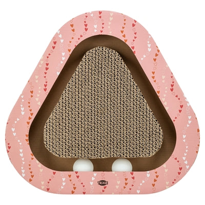 Trixie planche à gratter Valentine avec boules triangulaires en carton saumon