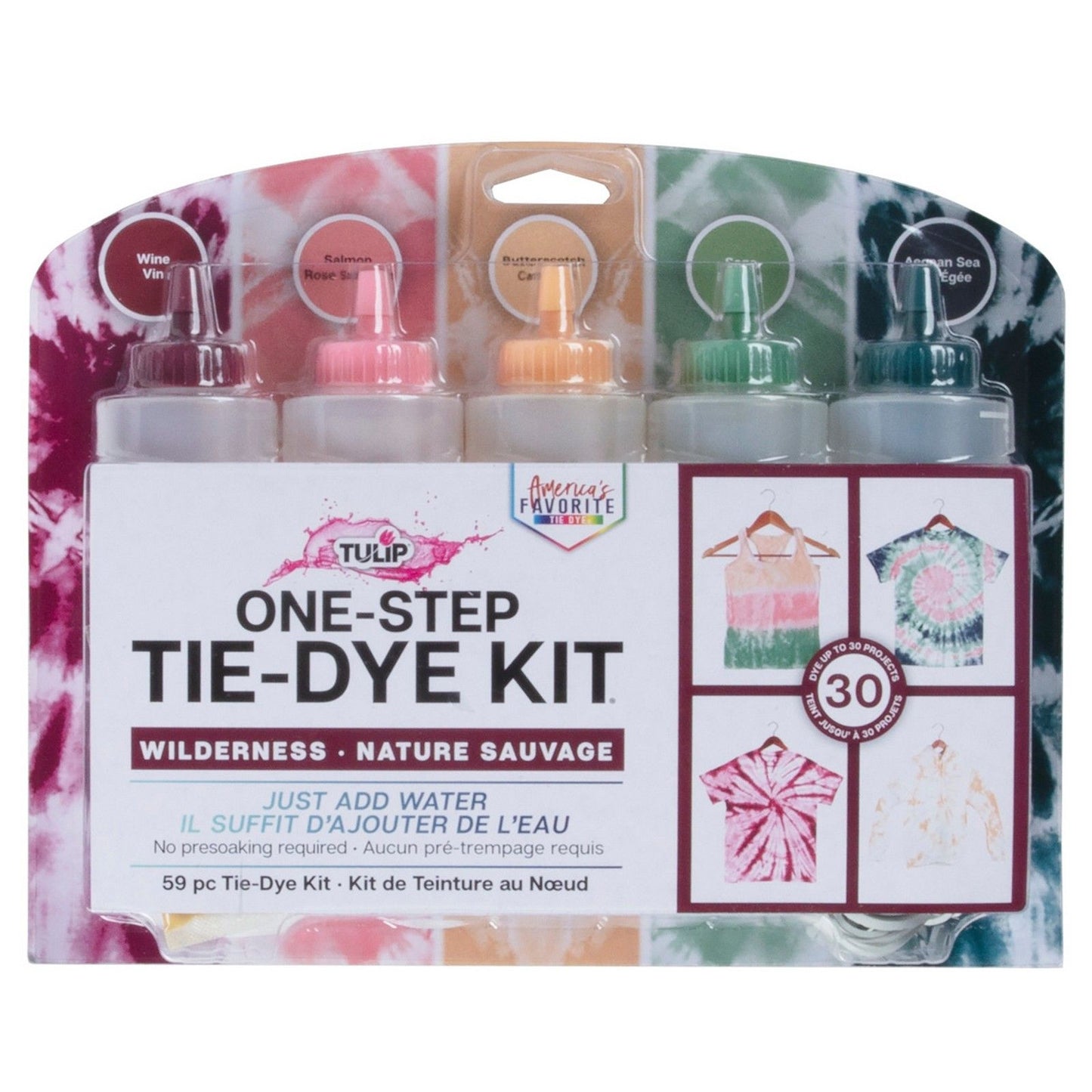 Tulipe tie-dye tulipe en une étape • kit tie-dye 5 couleurs nature sauvage