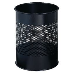 Poubelle durable atlanta métal 15l noir