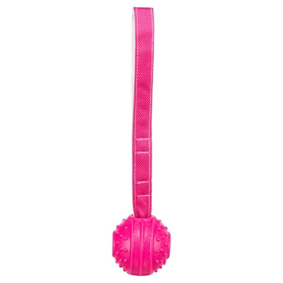 Trixie balle à lancer soft strong tpr rose