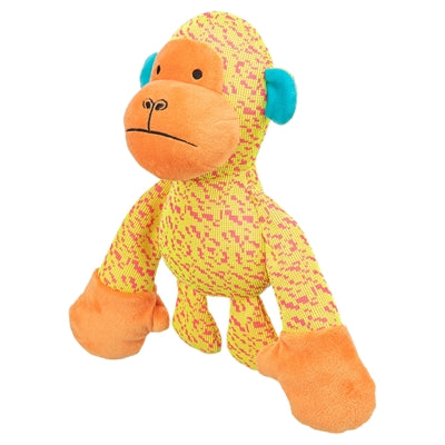 Tissu Trixie avec des singes jaune orange