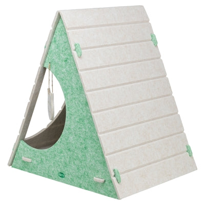 Trixie panier pour chat boîte de jeu Lucy triangulaire feutre vert sable