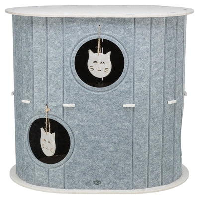 Trixie boîte de jeu mara ovale feutre gris sable