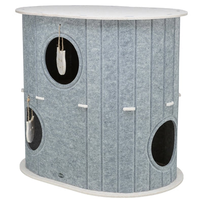 Trixie boîte de jeu mara ovale feutre gris sable