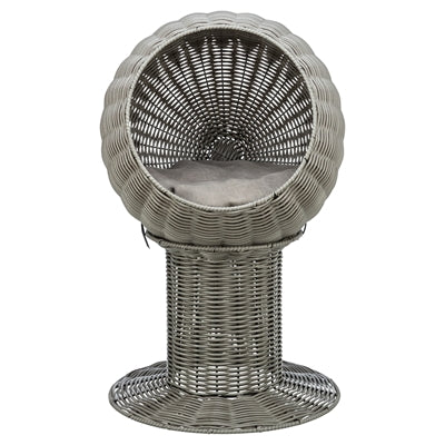 Trixie lit pour chat amalia rond en polyrotin gris