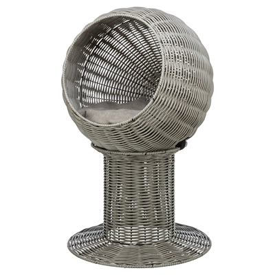 Trixie lit pour chat amalia rond en polyrotin gris