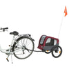 Trixie remorque vélo pour chien gris rouge