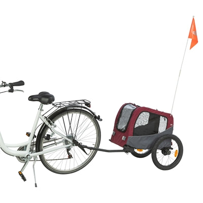 Trixie remorque vélo pour chien gris rouge