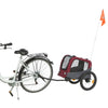 Trixie remorque vélo pour chien gris rouge