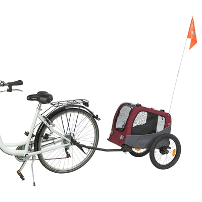 Trixie remorque vélo pour chien gris rouge