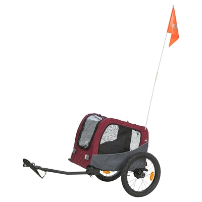 Trixie remorque vélo pour chien gris rouge