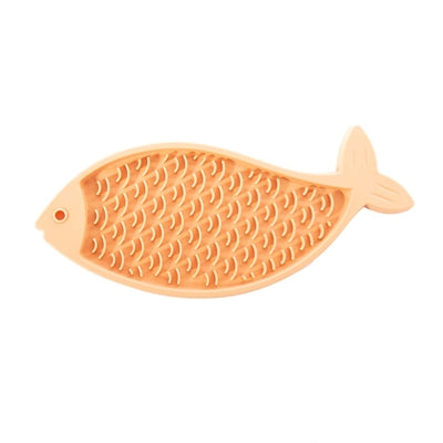 Tapis à lécher Martin poisson silicone jaune