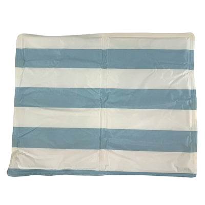 Tapis rafraîchissant Croci rayé double face bleu jaune blanc