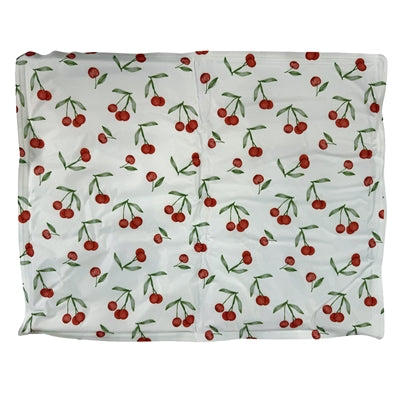Tapis rafraîchissant Croci double face imprimé cerise à carreaux