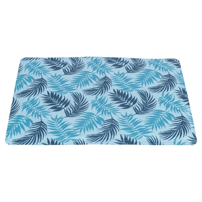Tapis rafraîchissant Trixie avec imprimé feuilles de palmier bleu clair