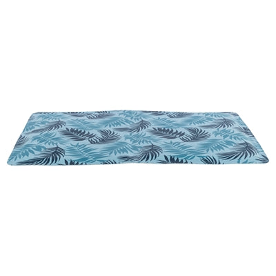 Tapis rafraîchissant Trixie avec imprimé feuilles de palmier bleu clair