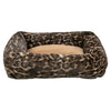 Trixie lit pour chien Leo angulaire imprimé léopard marron