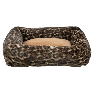 Trixie lit pour chien Leo angulaire imprimé léopard marron